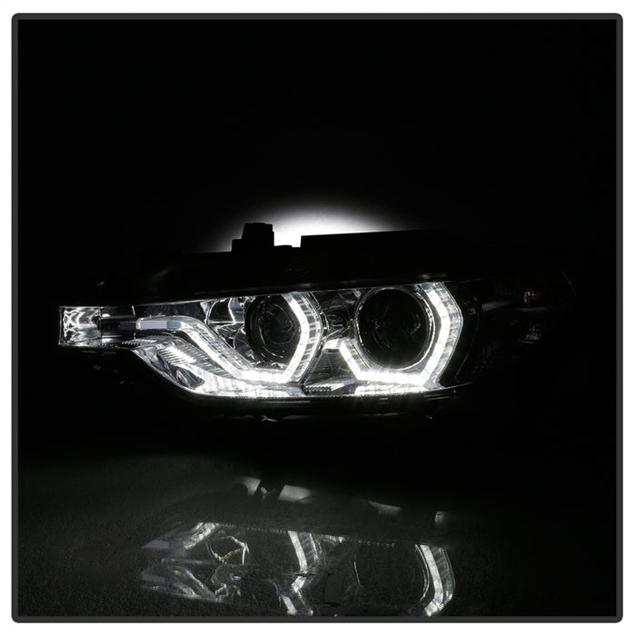 Spyder Auto 5084354 DRL LED Projector Headlights; Bulbs Included; Pair; Chrome; - Truck Part Superstore