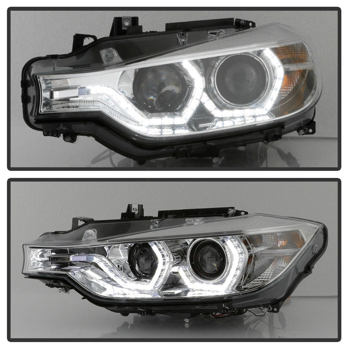 Spyder Auto 5084354 DRL LED Projector Headlights; Bulbs Included; Pair; Chrome; - Truck Part Superstore