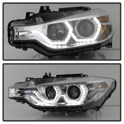 Spyder Auto 5084354 DRL LED Projector Headlights; Bulbs Included; Pair; Chrome; - Truck Part Superstore