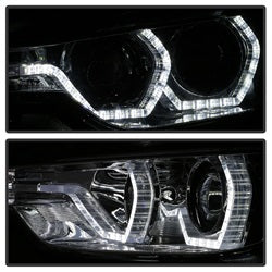 Spyder Auto 5084361 DRL LED Projector Headlights; Bulbs Included; Pair; Smoke; - Truck Part Superstore