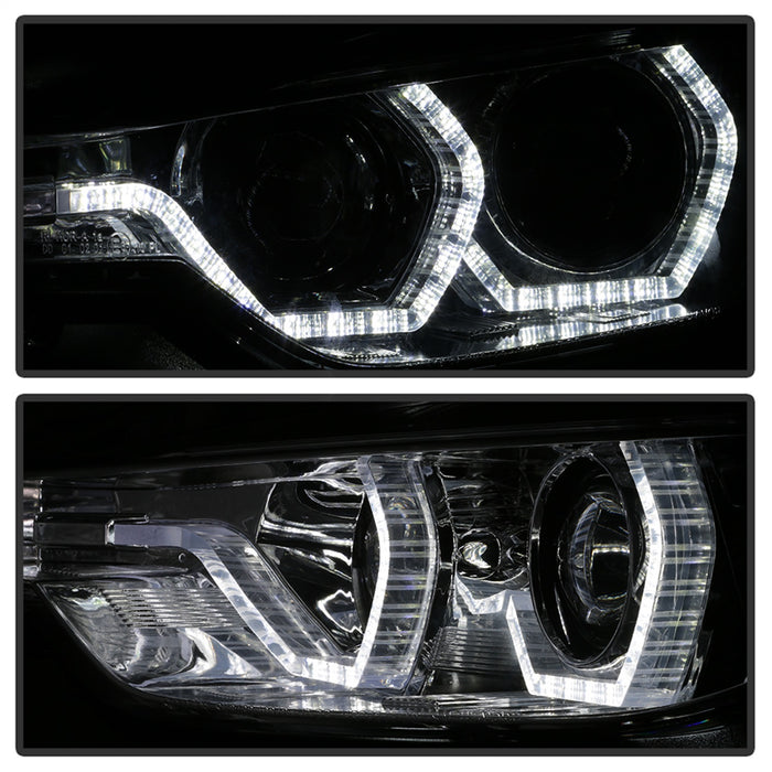 Spyder Auto 5084361 DRL LED Projector Headlights; Bulbs Included; Pair; Smoke; - Truck Part Superstore