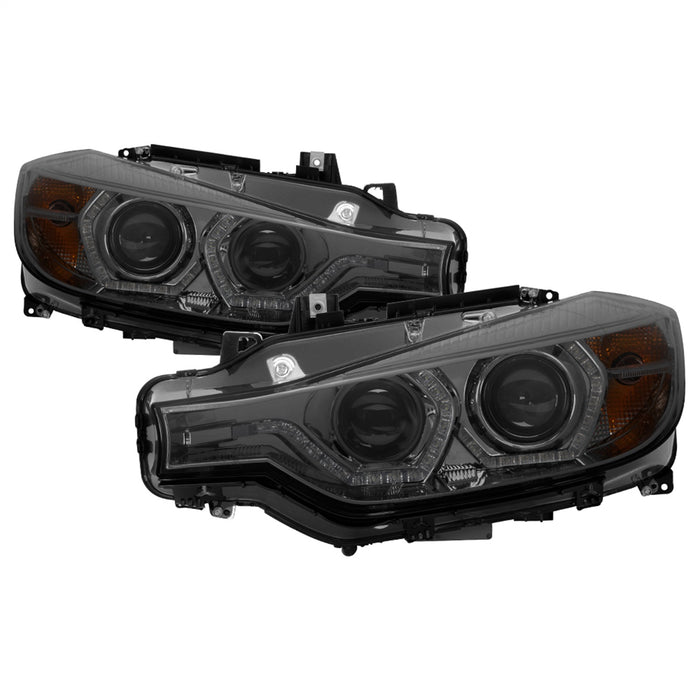 Spyder Auto 5084361 DRL LED Projector Headlights; Bulbs Included; Pair; Smoke; - Truck Part Superstore