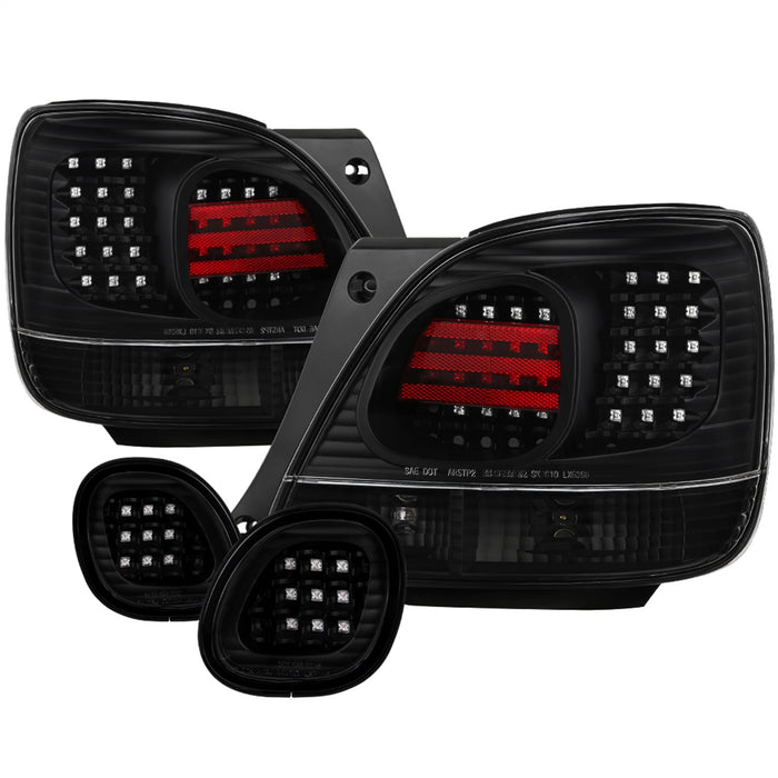Spyder Auto 5084415 LED Tail Lights; Uses Stock Bulbs; w/Trunk Pcs.; 4 pc.; Black; - Truck Part Superstore