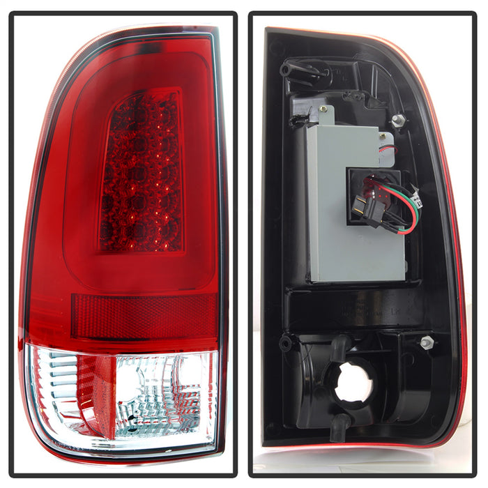 Spyder Auto 5084453 Light Bar LED Tail Lights; Version 3; Red Clear; - Truck Part Superstore