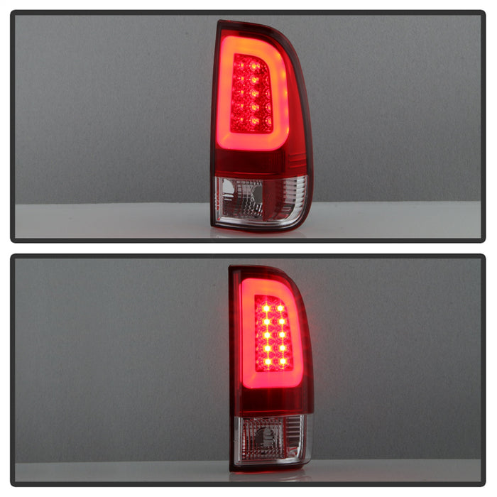 Spyder Auto 5084453 Light Bar LED Tail Lights; Version 3; Red Clear; - Truck Part Superstore