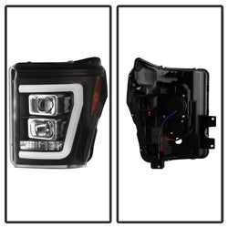 Spyder Auto 5084460 Projector Headlights; Light Bar DRL; Version 2; Black; - Truck Part Superstore