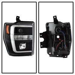 Spyder Auto 5084477 Projector Headlights; Light Bar DRL; Version 2; Black; - Truck Part Superstore