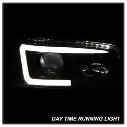 Spyder Auto 5084521 Projector Headlights; Light Bar DRL; Version 2; Black; - Truck Part Superstore