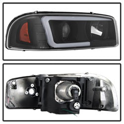 Spyder Auto 5084521 Projector Headlights; Light Bar DRL; Version 2; Black; - Truck Part Superstore