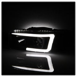 Spyder Auto 5084521 Projector Headlights; Light Bar DRL; Version 2; Black; - Truck Part Superstore