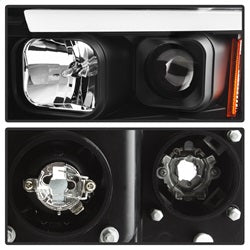 Spyder Auto 5084606 Projector Headlights; Light Bar; Black; - Truck Part Superstore