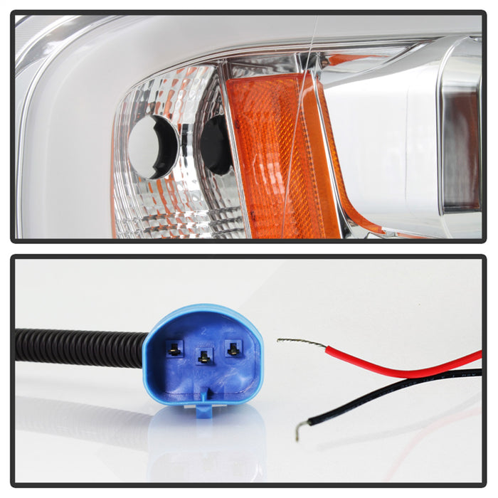 Spyder Auto 5084613 Projector Headlights; Light Bar DRL; Version 2; Chrome; - Truck Part Superstore