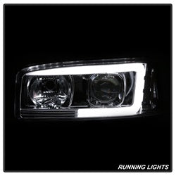 Spyder Auto 5084620 Projector Headlights; Light Bar DRL; Version 2 ; Chrome; - Truck Part Superstore