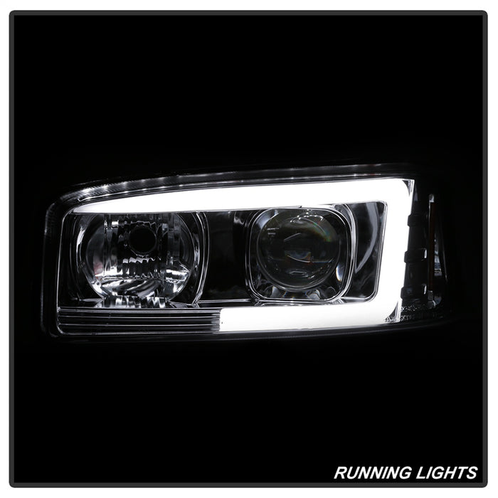 Spyder Auto 5084620 Projector Headlights; Light Bar DRL; Version 2 ; Chrome; - Truck Part Superstore
