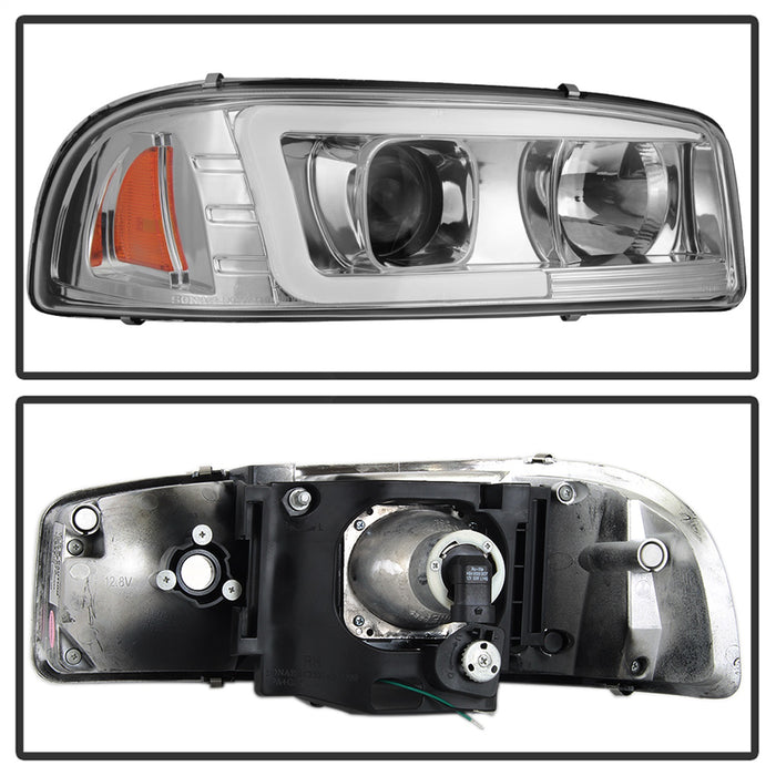 Spyder Auto 5084620 Projector Headlights; Light Bar DRL; Version 2 ; Chrome; - Truck Part Superstore