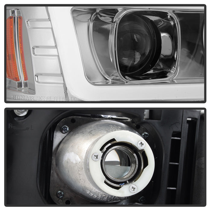 Spyder Auto 5084620 Projector Headlights; Light Bar DRL; Version 2 ; Chrome; - Truck Part Superstore