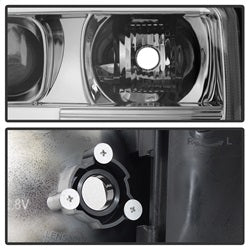 Spyder Auto 5084620 Projector Headlights; Light Bar DRL; Version 2 ; Chrome; - Truck Part Superstore
