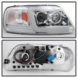 Spyder Auto 5084644 Projector Headlights; Light Bar DRL; Version 2 ; Chrome; - Truck Part Superstore