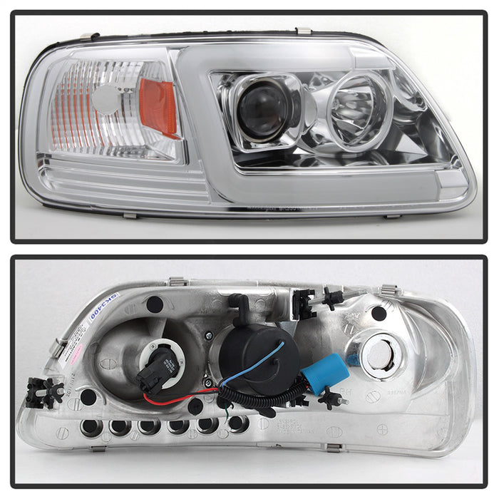 Spyder Auto 5084644 Projector Headlights; Light Bar DRL; Version 2 ; Chrome; - Truck Part Superstore