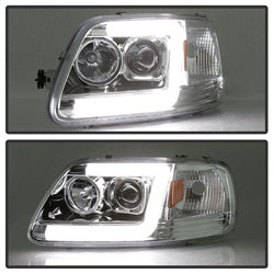 Spyder Auto 5084644 Projector Headlights; Light Bar DRL; Version 2 ; Chrome; - Truck Part Superstore
