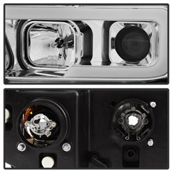 Spyder Auto 5084651 Projector Headlights; Light Bar DRL; Version 2 ; Chrome; - Truck Part Superstore