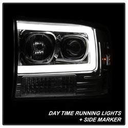 Spyder Auto 5084675 Projector Headlights; Light Bar; 1 pc.; Chrome; - Truck Part Superstore