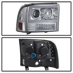 Spyder Auto 5084675 Projector Headlights; Light Bar; 1 pc.; Chrome; - Truck Part Superstore