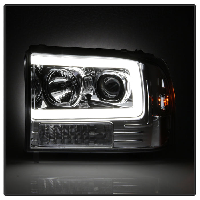 Spyder Auto 5084675 Projector Headlights; Light Bar; 1 pc.; Chrome; - Truck Part Superstore