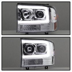 Spyder Auto 5084675 Projector Headlights; Light Bar; 1 pc.; Chrome; - Truck Part Superstore