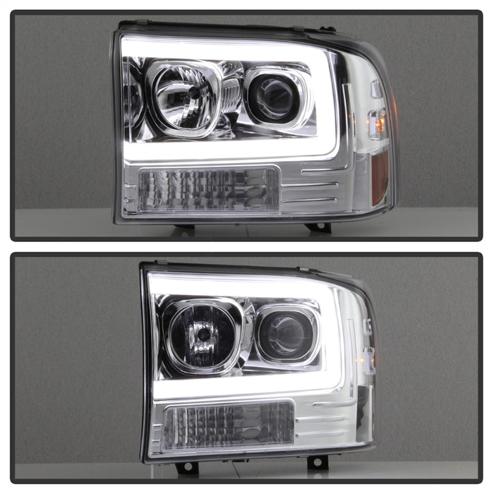 Spyder Auto 5084675 Projector Headlights; Light Bar; 1 pc.; Chrome; - Truck Part Superstore