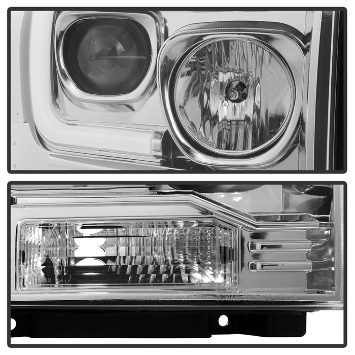 Spyder Auto 5084682 Projector Headlights; Light Bar DRL; Version 2; Black; - Truck Part Superstore