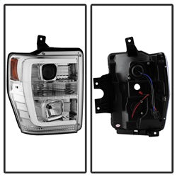 Spyder Auto 5084699 Projector Headlights; Light Bar DRL; Version 2 ; Chrome; - Truck Part Superstore