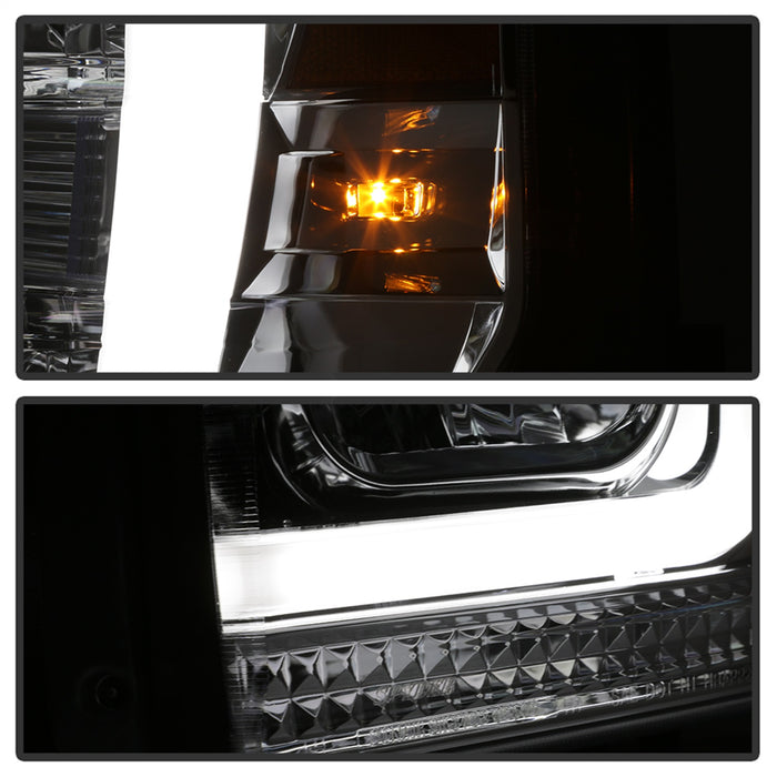 Spyder Auto 5084699 Projector Headlights; Light Bar DRL; Version 2 ; Chrome; - Truck Part Superstore