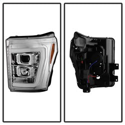 Spyder Auto 5084705 Projector Headlights; Light Bar DRL; Version 2 ; Chrome; - Truck Part Superstore
