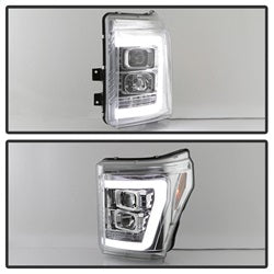 Spyder Auto 5084705 Projector Headlights; Light Bar DRL; Version 2 ; Chrome; - Truck Part Superstore