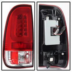 Spyder Auto 5084736 Light Bar LED Tail Lights; Version 3; Red Clear; - Truck Part Superstore