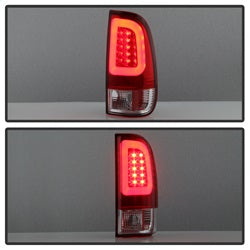 Spyder Auto 5084736 Light Bar LED Tail Lights; Version 3; Red Clear; - Truck Part Superstore