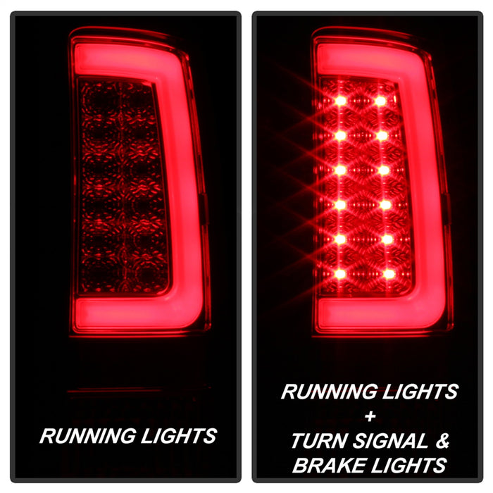 Spyder Auto 5084767 Light Bar LED Tail Lights; Version 2; Red Clear; - Truck Part Superstore