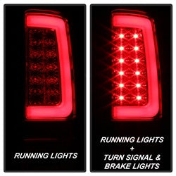 Spyder Auto 5084767 Light Bar LED Tail Lights; Version 2; Red Clear; - Truck Part Superstore