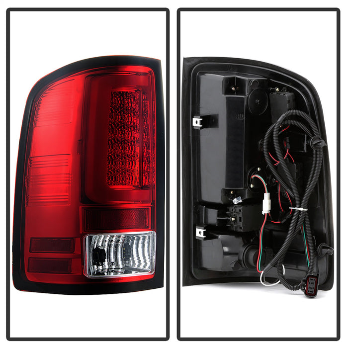 Spyder Auto 5084767 Light Bar LED Tail Lights; Version 2; Red Clear; - Truck Part Superstore