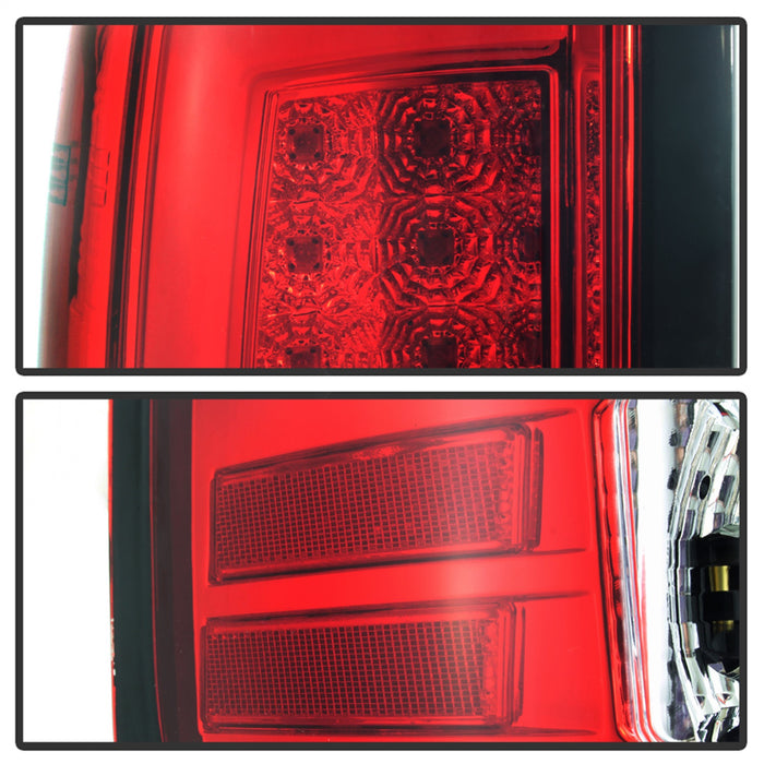 Spyder Auto 5084767 Light Bar LED Tail Lights; Version 2; Red Clear; - Truck Part Superstore