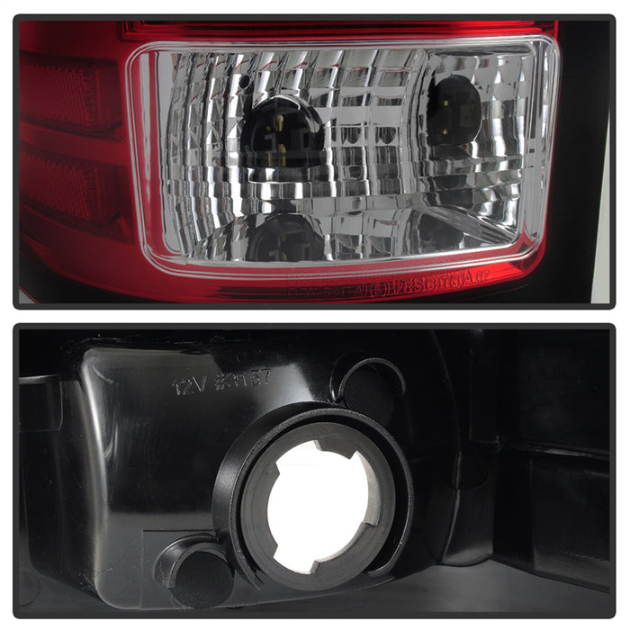 Spyder Auto 5084767 Light Bar LED Tail Lights; Version 2; Red Clear; - Truck Part Superstore