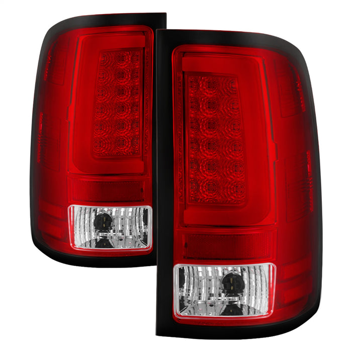 Spyder Auto 5084767 Light Bar LED Tail Lights; Version 2; Red Clear; - Truck Part Superstore