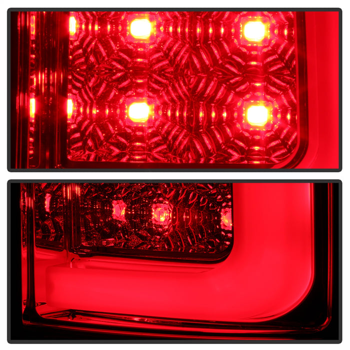 Spyder Auto 5084767 Light Bar LED Tail Lights; Version 2; Red Clear; - Truck Part Superstore