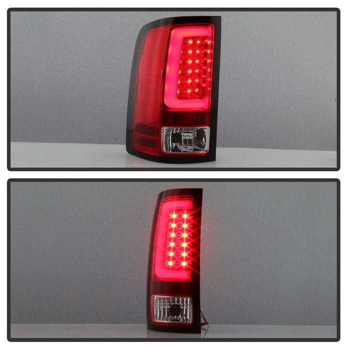 Spyder Auto 5084767 Light Bar LED Tail Lights; Version 2; Red Clear; - Truck Part Superstore