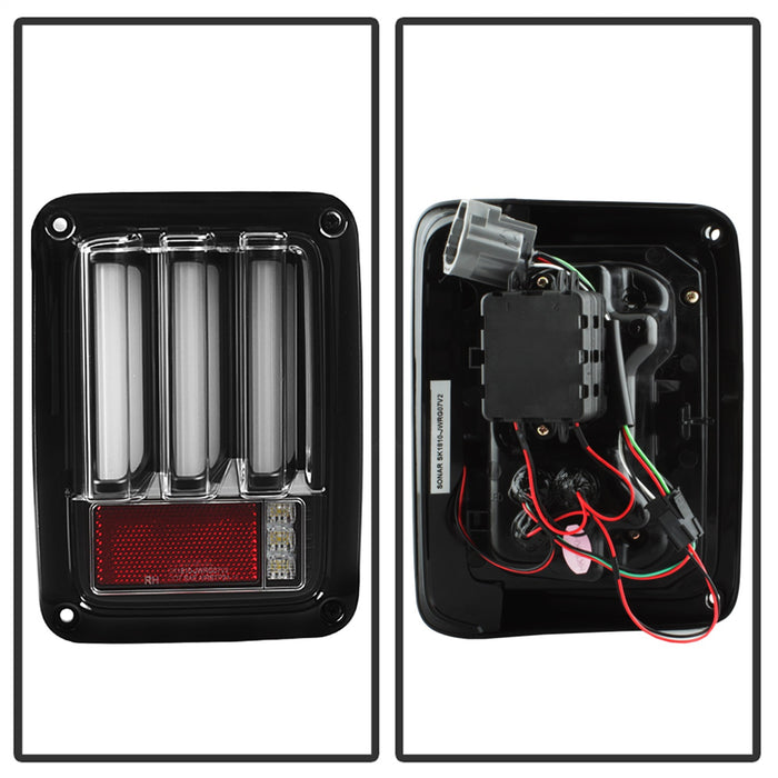 Spyder Auto 5084774 LED Tail Lights; Version 2; Light Bar; Sequential Turn Signal; Black; - Truck Part Superstore