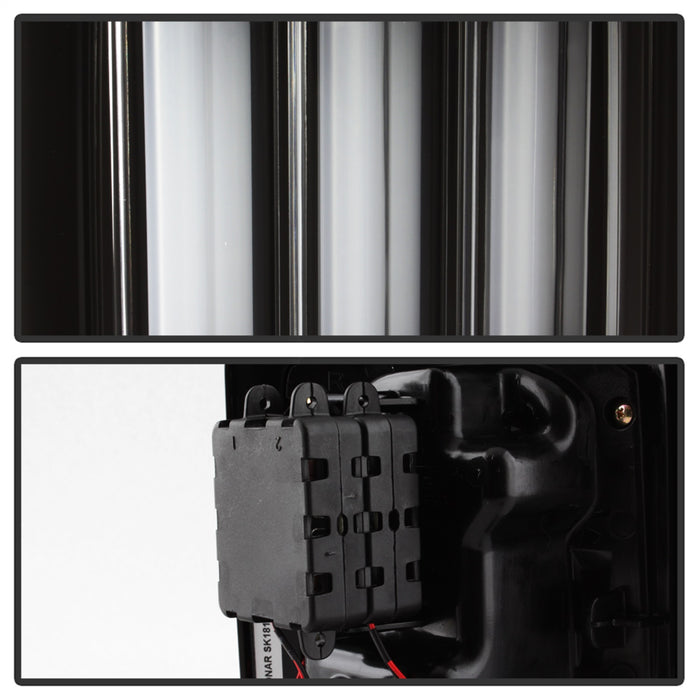 Spyder Auto 5084774 LED Tail Lights; Version 2; Light Bar; Sequential Turn Signal; Black; - Truck Part Superstore