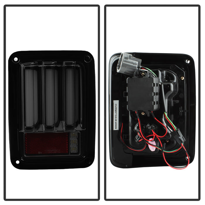 Spyder Auto 5084781 LED Tail Lights; Version 2; Light Bar; Sequential Turn Signal; Black Smoke; - Truck Part Superstore