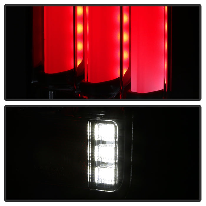 Spyder Auto 5084781 LED Tail Lights; Version 2; Light Bar; Sequential Turn Signal; Black Smoke; - Truck Part Superstore