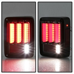 Spyder Auto 5084781 LED Tail Lights; Version 2; Light Bar; Sequential Turn Signal; Black Smoke; - Truck Part Superstore